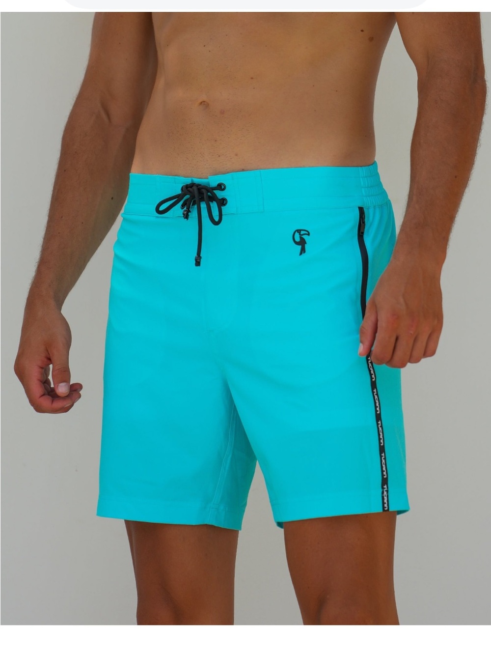 Tucann Men's Fluro Aqua Swim Trunks Medium